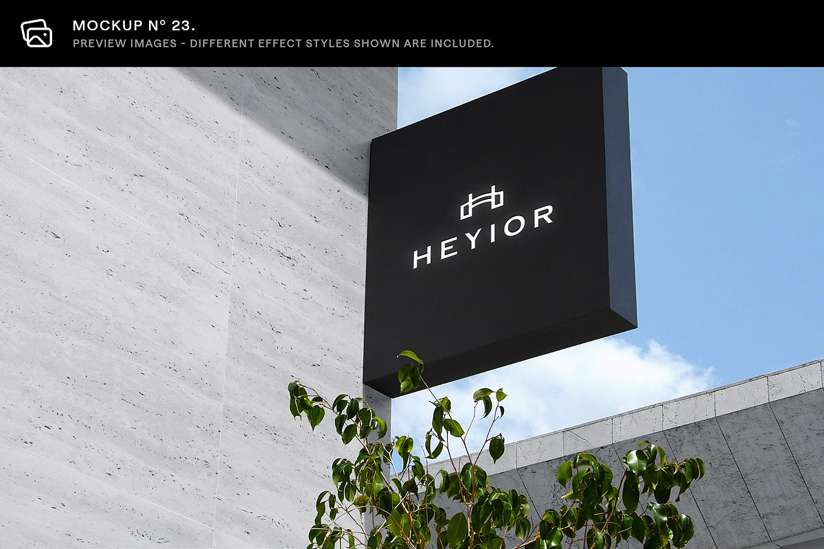 30 Signs & Facade Logo Mockups - V4, an Advertising Mockup by Asylab (Photo 30 of 38)