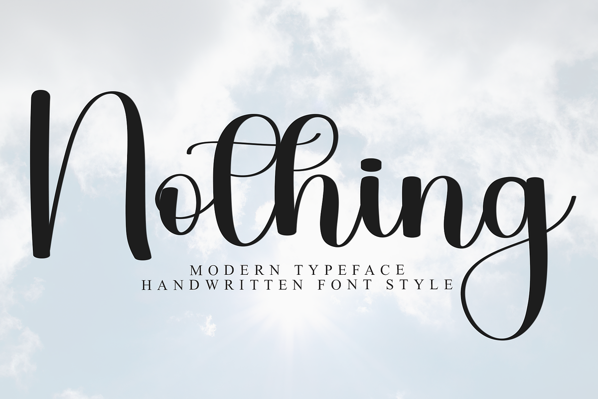Nothing, a Handwritten Font by InermediaSTUDIO (Photo 1 of 8)