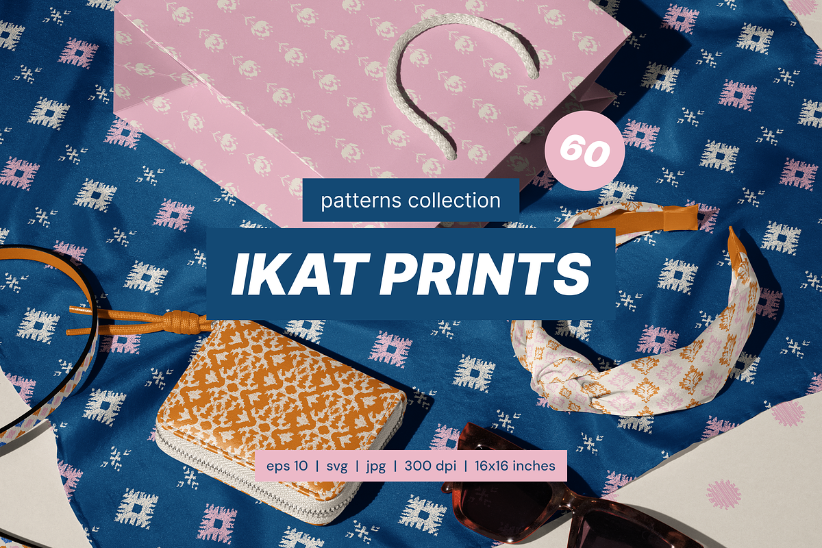 IKAT PRINTS ethnic textured patterns, a Pattern Graphic by SappiStudio (Photo 1 of 14)