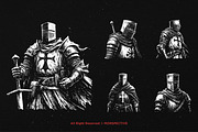 10 Bundle Dark Art Crusader Soldier, an Illustration by Morspective (Thumbnail 3 of 7)