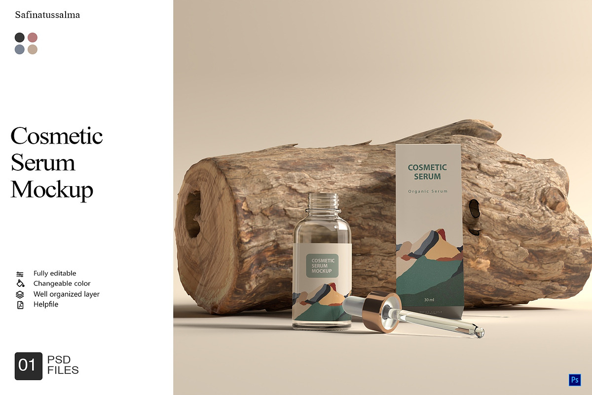Cosmetic Serum Mockup, a Product Mockup by Sweetdady (Photo 1 of 4)