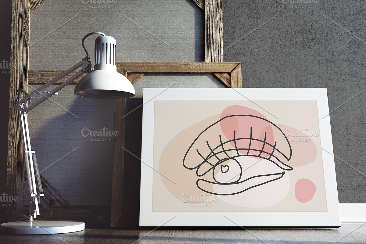 Abstract Face Printable Wall Art, a Background Graphic by C Design Studio (Photo 4 of 16)