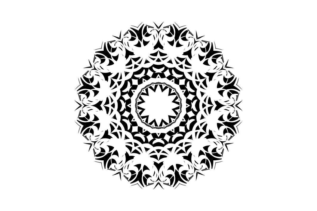 Black White Mandala Illustration Set, a Decorative Illustration by NJ Himel (Photo 91 of 101)