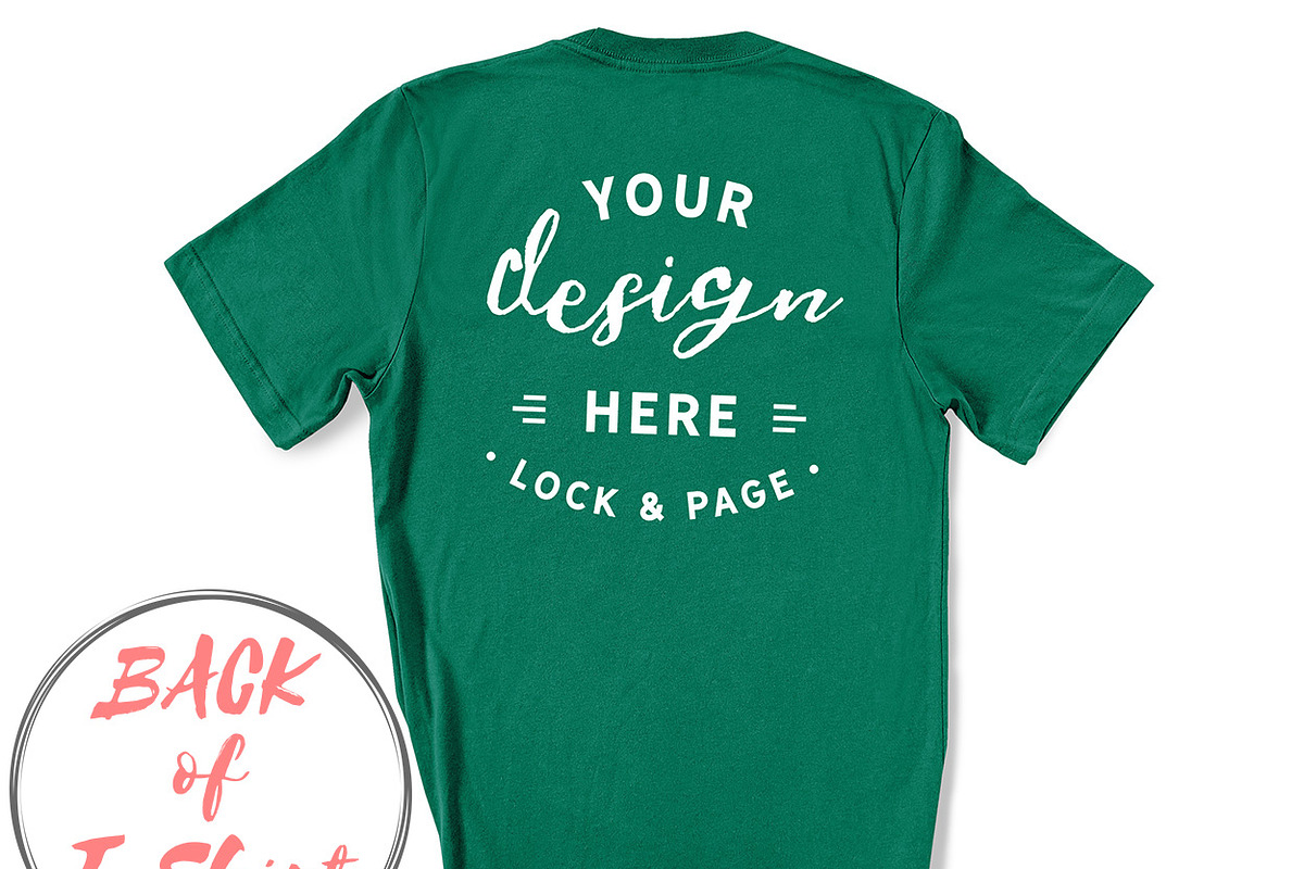 Back Of T-Shirt BC3001 Mockup Bundle, a Shirt Mockup by lock and page (Photo 50 of 88)
