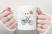 Funny Retro Halloween Ghost Clipart, an Illustration by Sublimation Artist (Thumbnail 5 of 6)
