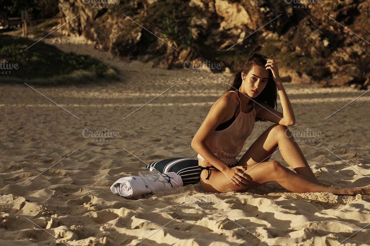 Relaxing on the Sand, Golden Light, a Beauty & Fashion Photo by Chris Joel Campbell (Photo 2 of 2)