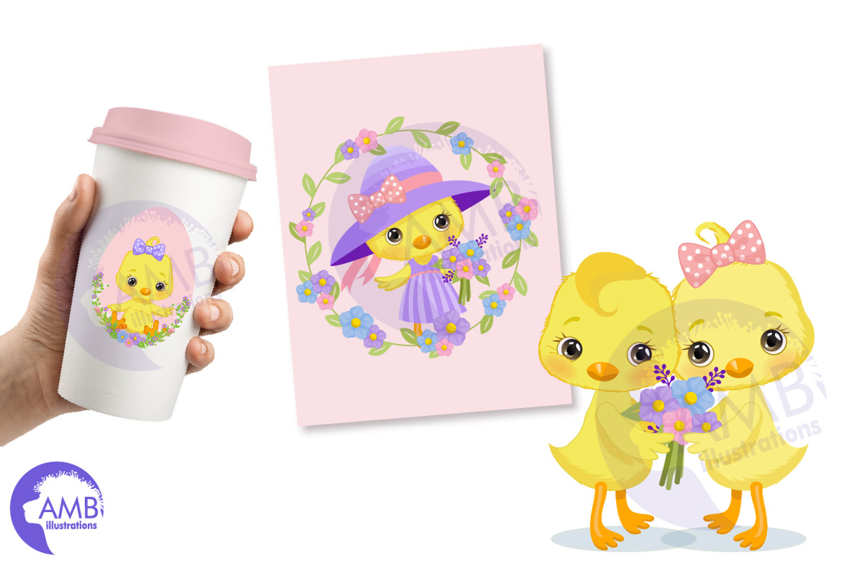 Easter chicks triple pack AMB-2722, an Illustration by AMBillustrations (Photo 4 of 7)