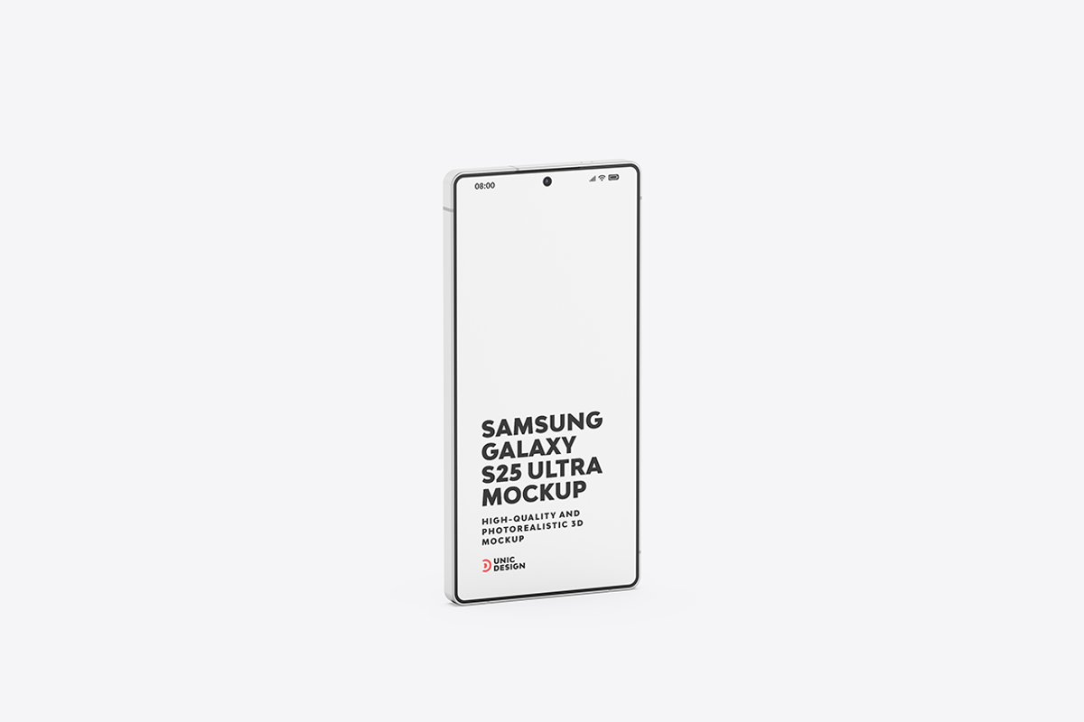 Samsung Galaxy S25 Ultra Mockup, an Android Mockup by UnicDesign (Photo 5 of 35)