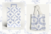 Vintage Seamless Patterns Toile Blue, a Pattern Graphic by ON_lineart_store (Thumbnail 8 of 10)