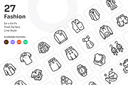 Fashion Icons Set - Line, an Outline Icon by Kmg Design (Thumbnail 1 of 2)