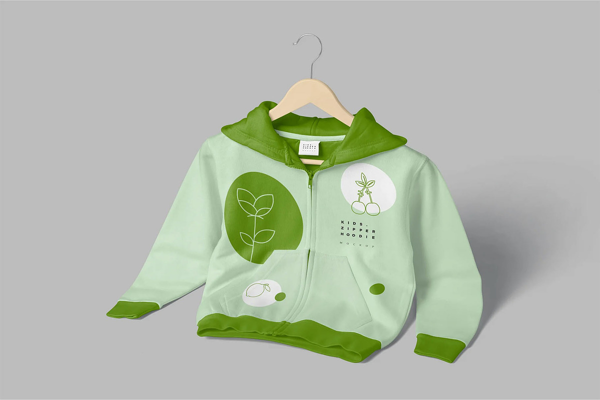 Kids Zipper Hoodie Mockups, a Hoody Mockup by megostudi0 (Photo 5 of 7)