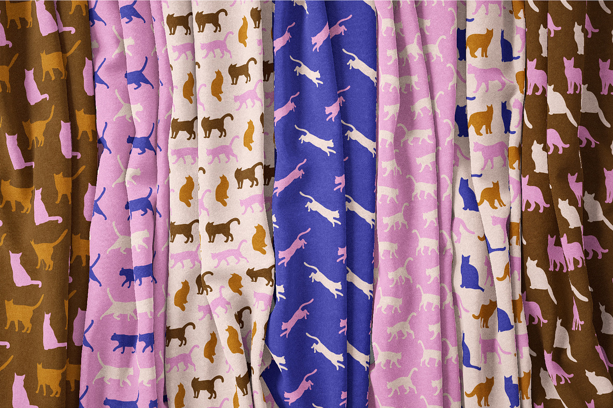 Flat Cat Modern Patterns, a Pattern Graphic by Tiger and Flower (Photo 18 of 21)