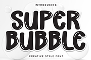 Super Bubble | Script Font, a Script Font by Scratchones (Thumbnail 1 of 8)