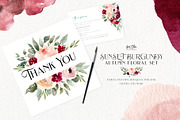 Sunset Burgundy Floral Set, an Illustration by Kim Thoa Designs (Thumbnail 8 of 8)