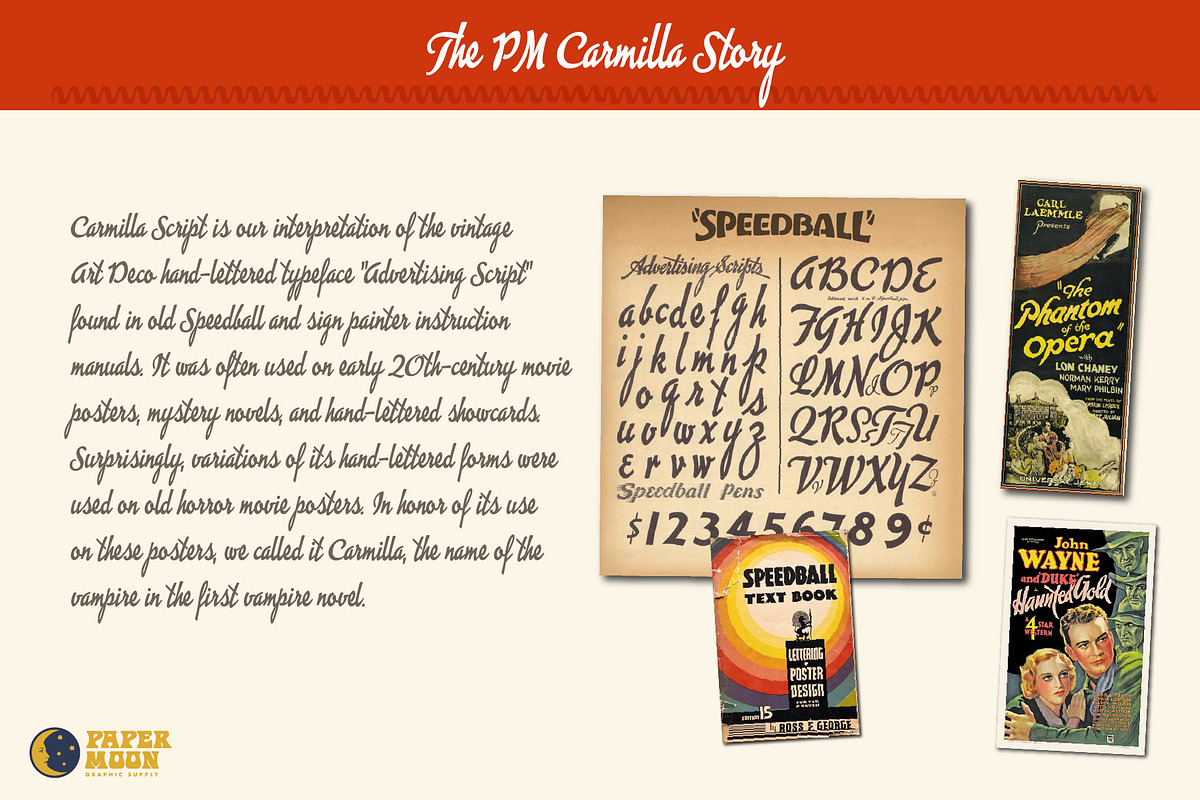 PM Carmilla Script, a Script Font by Paper Moon Graphic Supply (Photo 2 of 13)