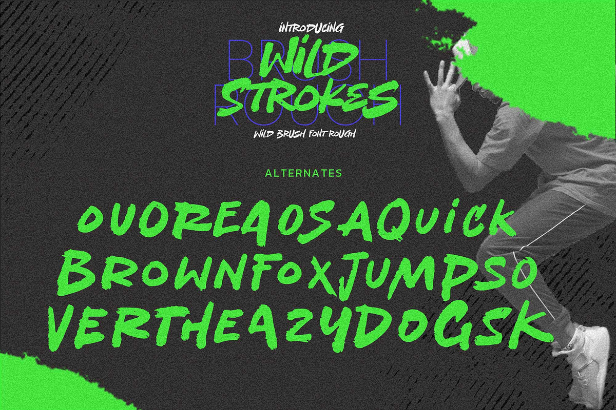 Wild Strokes - Wild Brush Font Rough, a Handwritten Font by Gassstype (Photo 7 of 8)