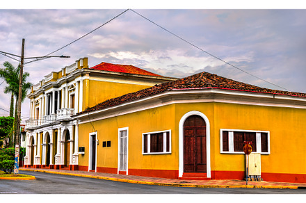 Colorful Spanish colonial houses in, an Architecture Photo by Leonid Andronov