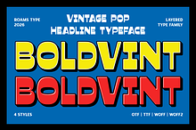 Boldvint - Vintage Pop Headline Type