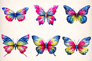 Watercolor Butterfly Clipart, an Animal Illustration by Digital Artistic99 (Thumbnail 3 of 11)
