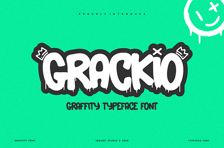 Grackio - Graffiti Font, a Handwritten Font by Iqsiart Studio