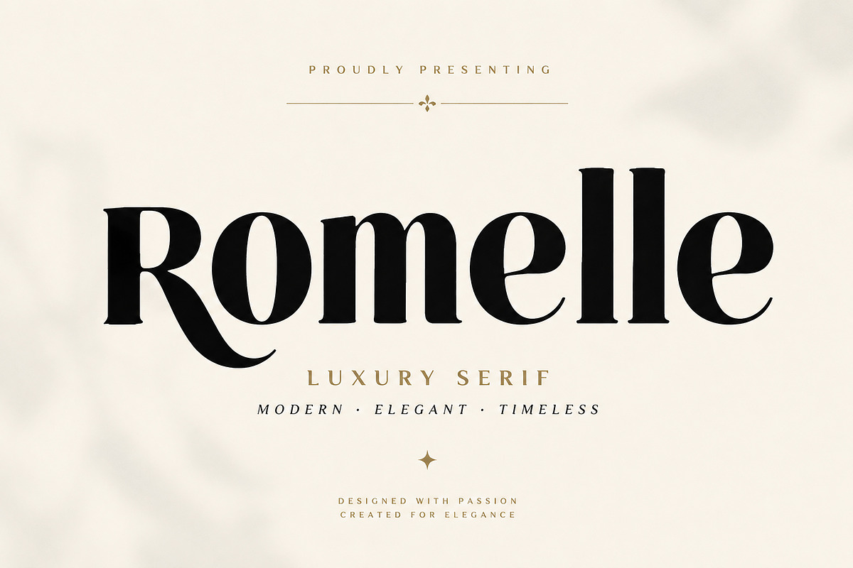 Romelle, a Serif Font by Wow Magic (Photo 1 of 5)