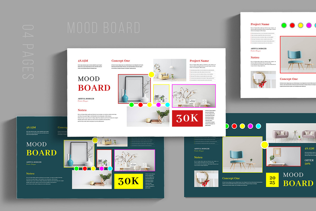 Simple Moodboard Layout, an UI Kit Template by ContestDesign (Photo 3 of 3)