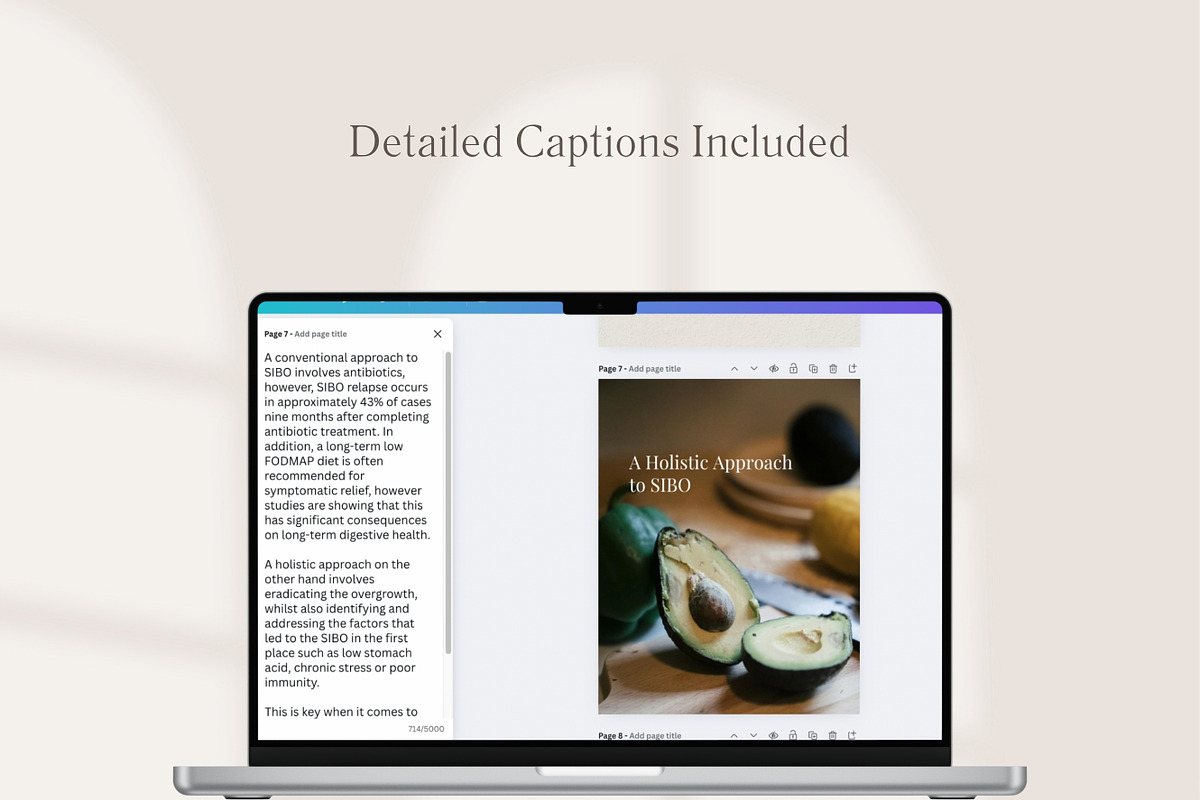 SIBO Instagram Post Canva Templates, a Social Media Template by Naturopath Hub (Photo 5 of 5)