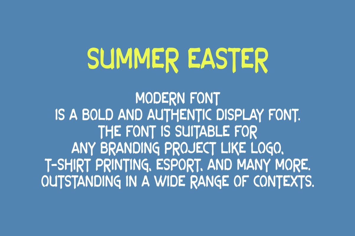 Summer Easter Font, a Handwritten Font by brahamb_design (Photo 9 of 18)