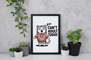Funny Lazy Cat Sarcastic Sassy Adult, an Illustration by Daily.Designs (Thumbnail 5 of 5)