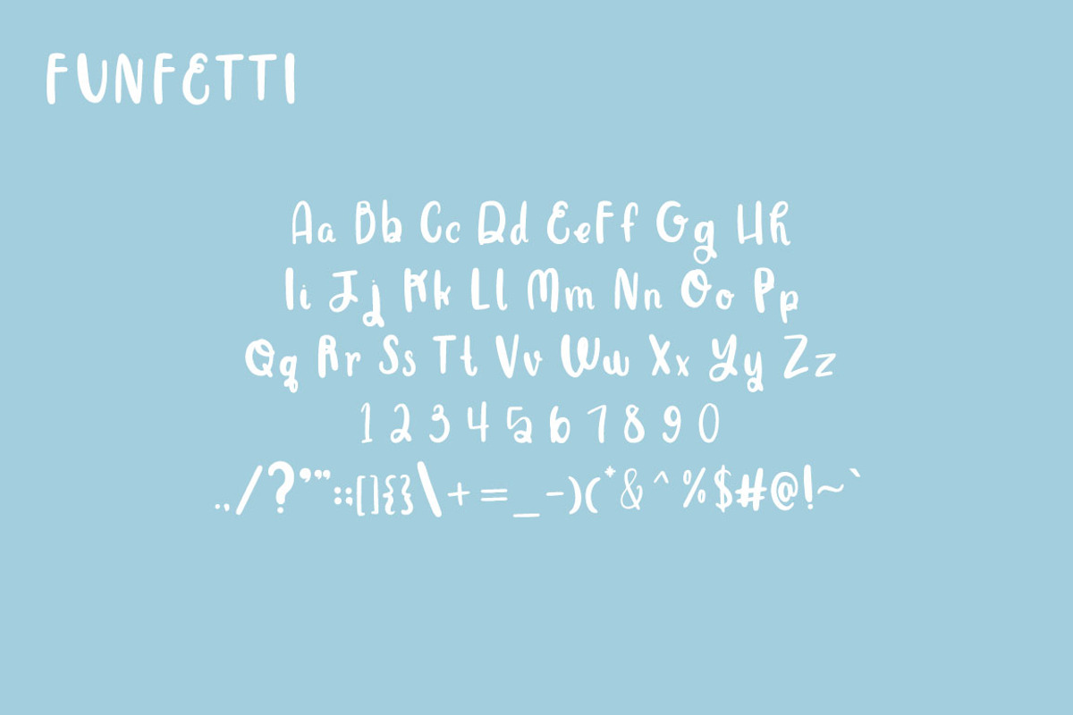 Funfetti - a sweet & simple font preview 2
