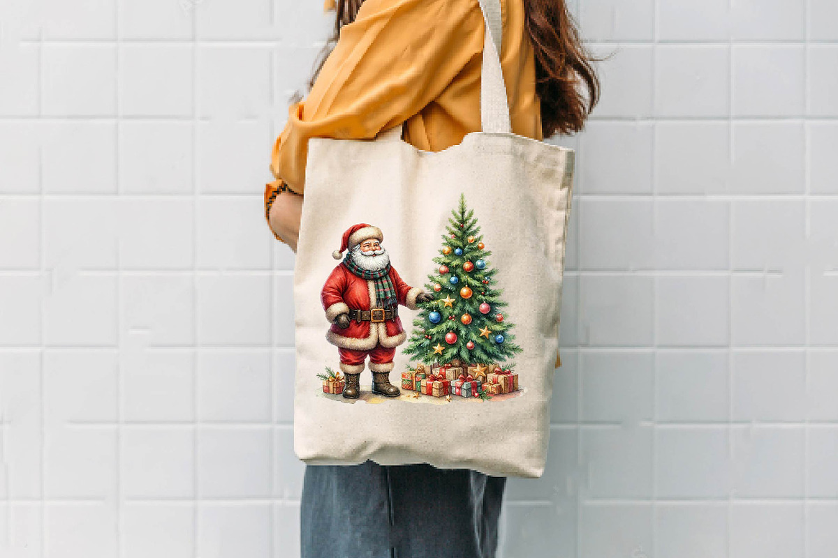 Watercolor Santa Claus Collection, a Seasonal Illustration by CreationArt (Photo 7 of 7)