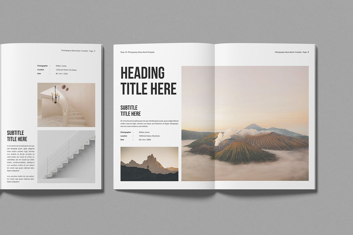 Photography Album Book Layout, a Magazine Template by Work-Envance (Photo 4 of 9)