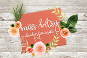 Miss Betsy Font, a Script Font by Miss Kate (Thumbnail 1 of 2)