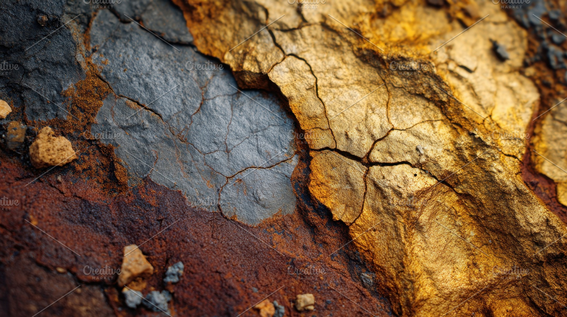 Textures of soil and rock layers, a Photo by Beautiful things