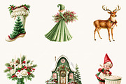 Christmas Elves Clipart Bundle, a Seasonal Illustration by BusyDaydesign (Thumbnail 4 of 9)