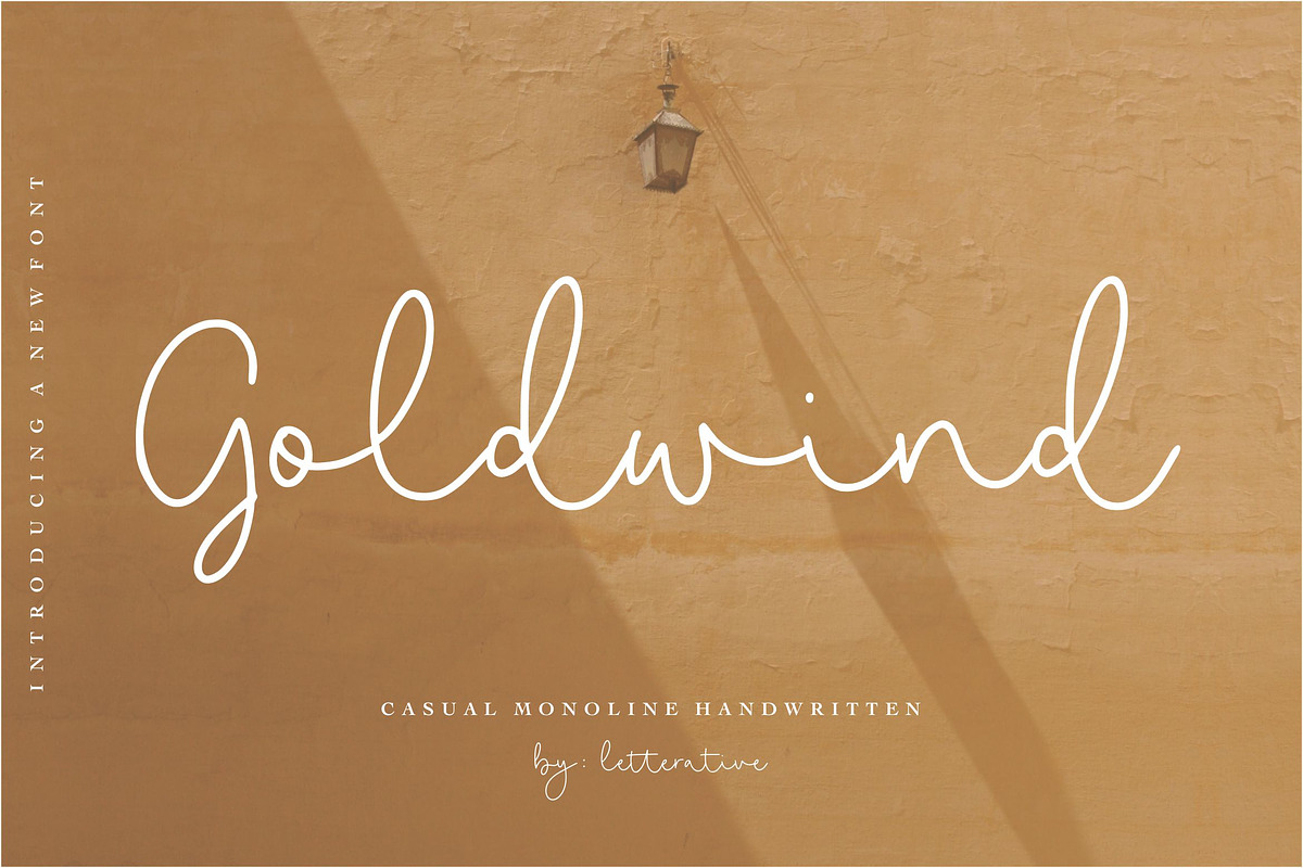 Goldwind - Casual Monoline Font, a Script Font by Letterative Studio (Photo 1 of 7)