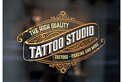 Tattoo logo template, a Branding & Logo Template by OneVectorStock