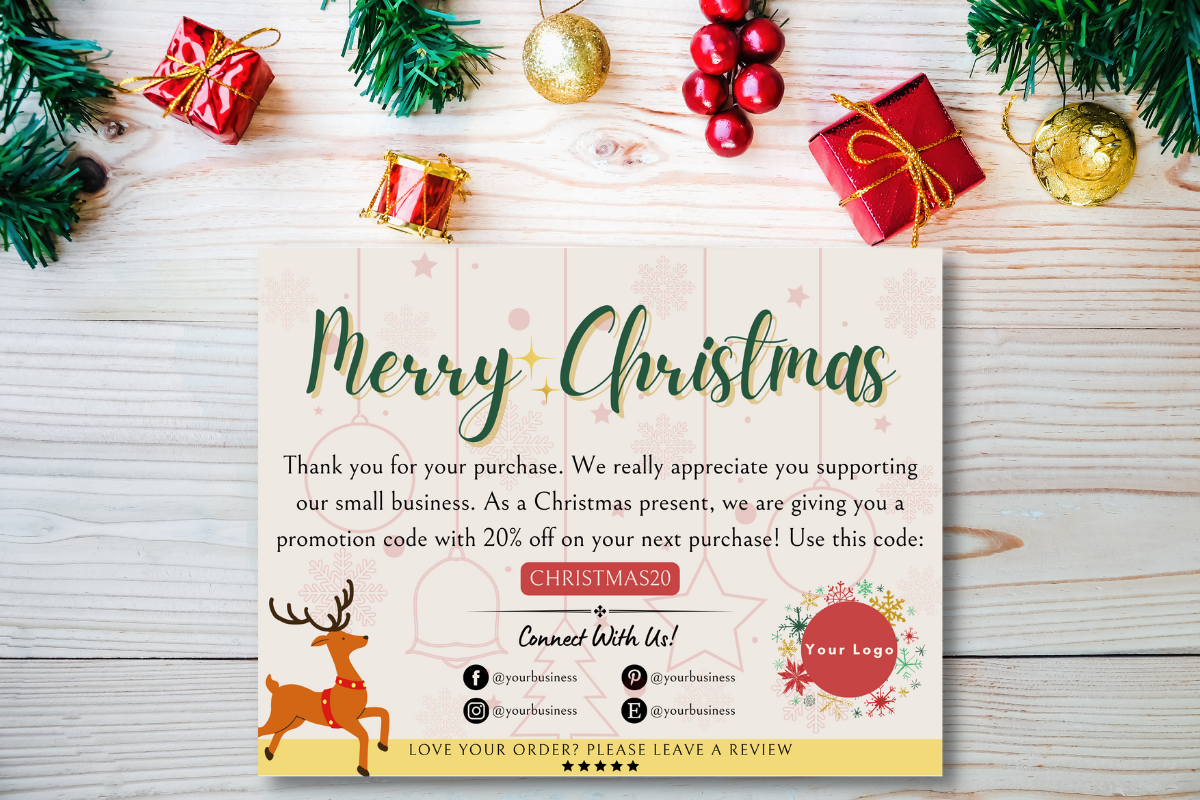 Christmas Thank You Card Bundle, a Card Template by Miku Waku (Photo 3 of 7)
