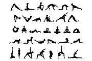 75 Yoga poses. Big collection, a Healthcare Illustration by tamara.comotomka (Thumbnail 2 of 2)