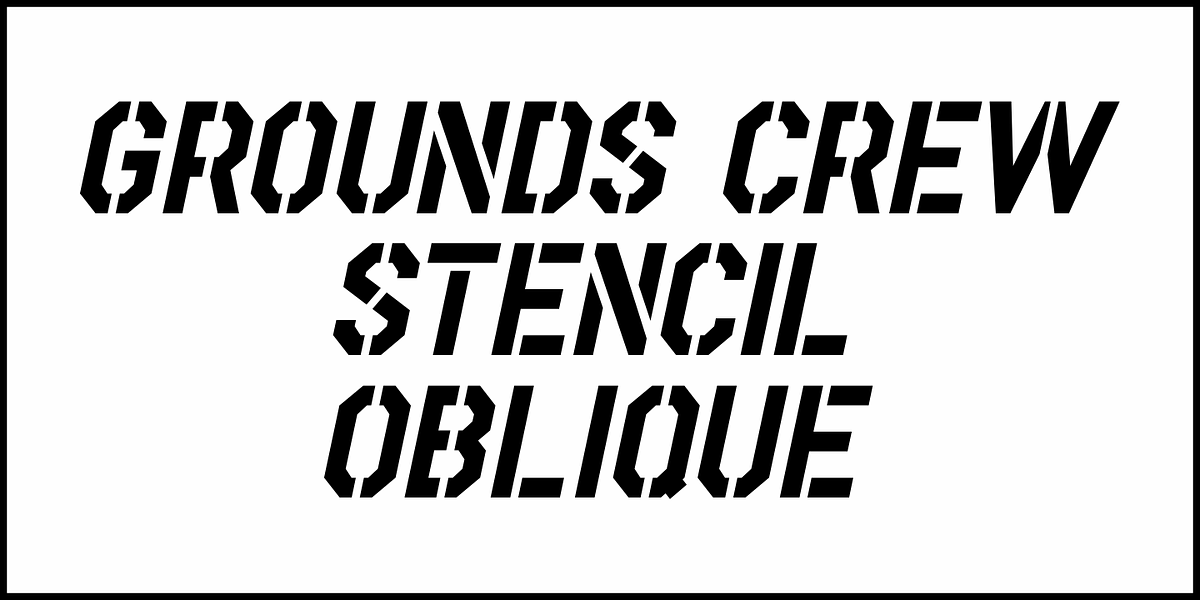 Grounds Crew Stencil JNL, a Font by Jeff Levine Fonts (Photo 4 of 5)