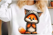Whimsical Halloween Fox Clipart, a Work Illustration by SinaCreation (Thumbnail 5 of 7)