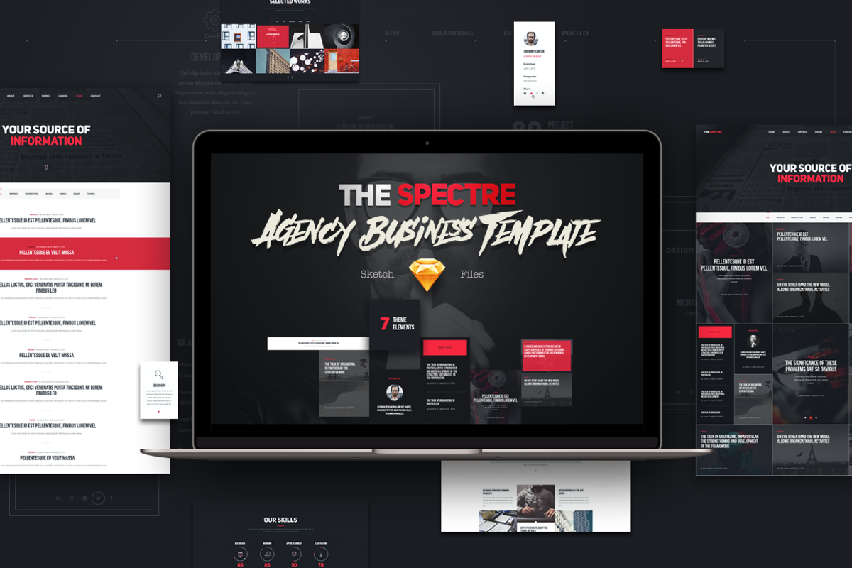 The Spectre -  Sketch Template, a Templates & Theme by katrukhin