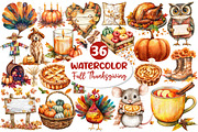 Fall and Thanksgiving Clipart, an Illustration by Dream Creation (Thumbnail 1 of 4)