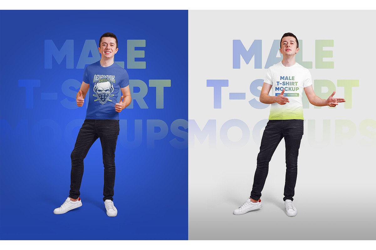 Male T-Shirt PSD Mockups Vol3, a Shirt Mockup by Hi, Mock-Up! (Photo 9 of 10)