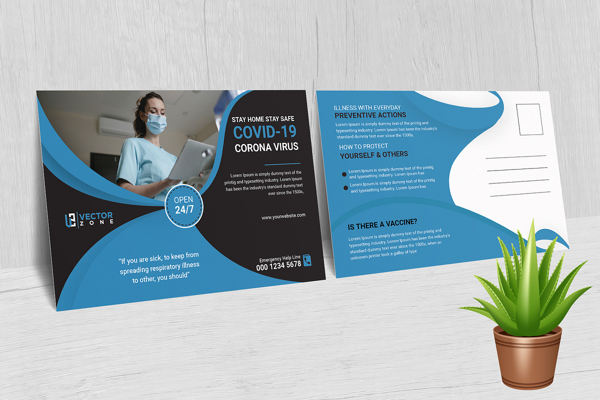 Medical Postcard template, a Card Template by Vectorzone (Photo 1 of 3)