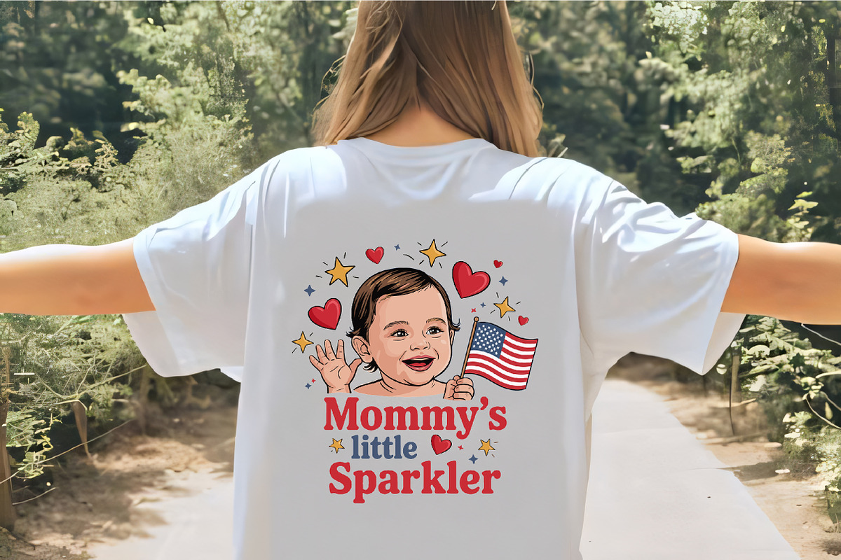 Mommys little sparkler patriotic bab, an Illustration by CrexoraLab (Photo 3 of 4)