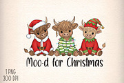 Funny Highland Cow Moo-d for, an Illustration by Daily.Designs (Thumbnail 1 of 5)
