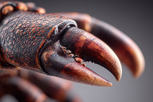 Detailed close-up of a realistic crab claw showcasing texture and color variati, an Animal Photo by AlyaAnd