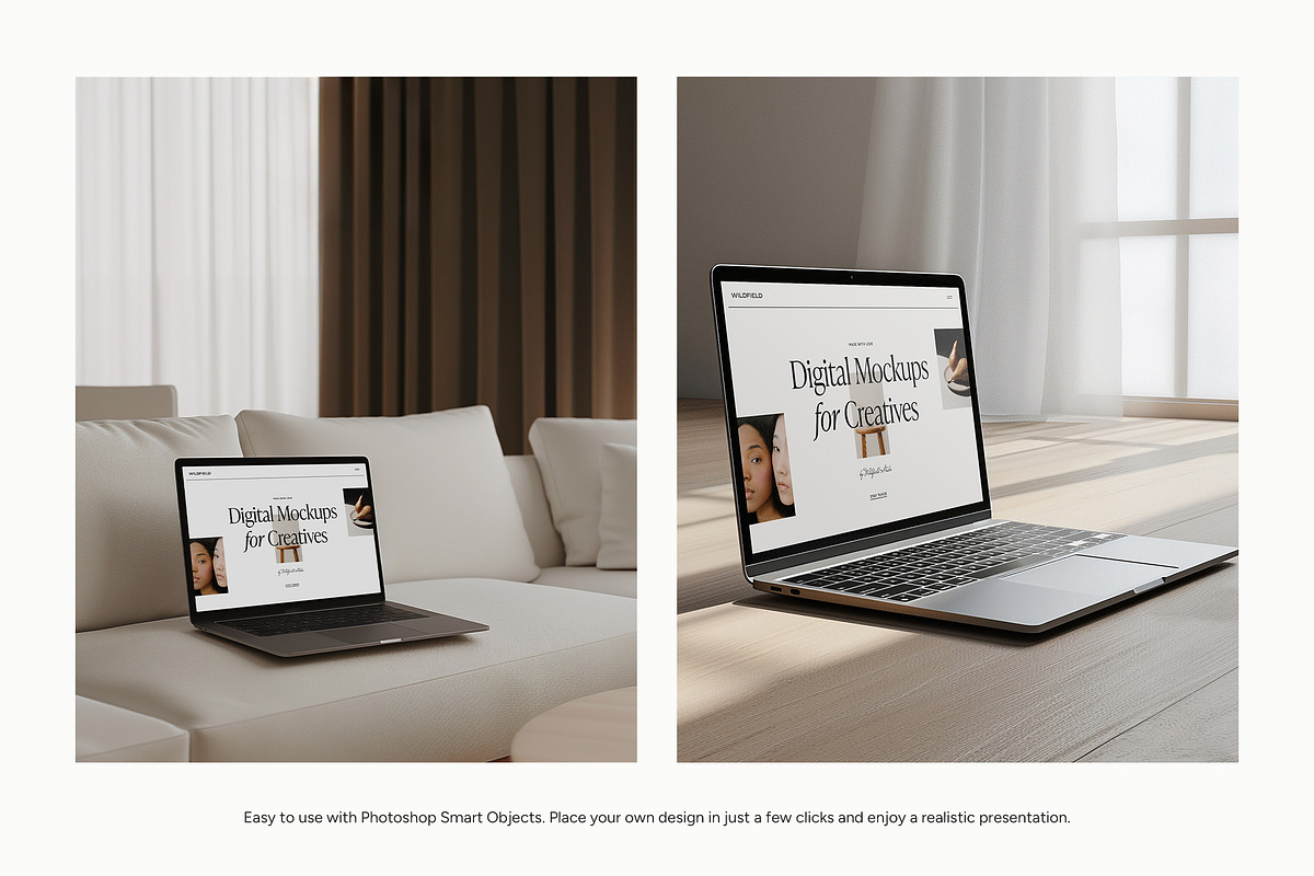 MacBook Mockup Bundle, a Mac Mockup by Wildfield Studio (Photo 3 of 6)