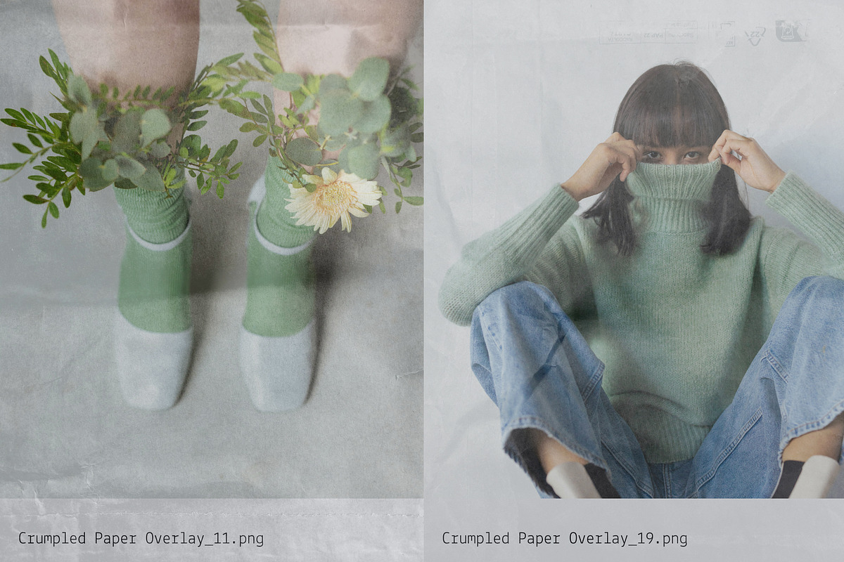 Crumpled: Paper Texture Overlays, a Texture Graphic by Anastasiia VNSK (Photo 3 of 19)
